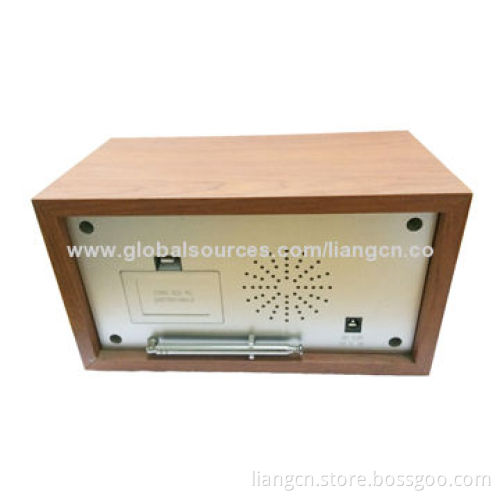 AM/FM Wooden Radio with 3.5W Power